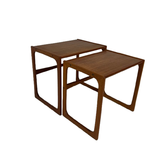Set Of 2 Danish Teak Nesting Tables 1