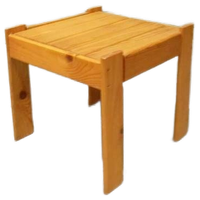 Vintage Mid Century Grenen Side Table Bijzettafel