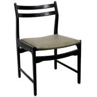 Vintage Houten Mid-century Modern Stoelen Opnieuw Bekleed Met Leer.