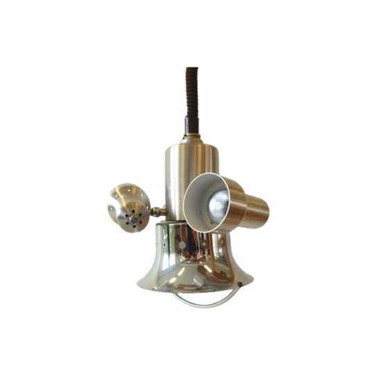 Vintage Herda Lamp Hanglamp Chroom Jaren 60 . 1