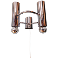 Dubbele Wandlamp In Verchroomd Metaal, G. Sciolari, 1970