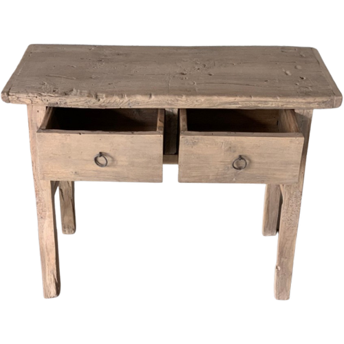 Sidetable Met 2 Lades - 100 X 40 Cm + 83,5 Cm Hoog