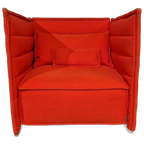 Vitra Alcove Plume - Fauteuil - Rood - Stof - Design thumbnail 1