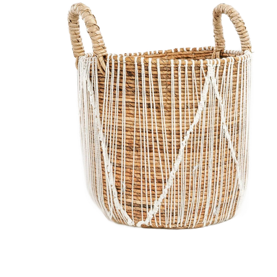 Bazar Bizar | De Straight Stitched Macramé Mand - L 1