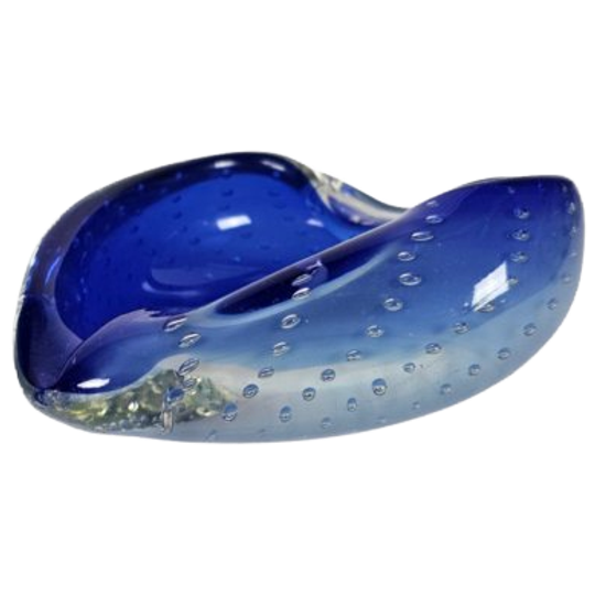 Murano - 'bullicante' - Asbak - Ingesloten Luchtbellen - Italie - 60's 1