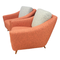 Set Of Pink And Grey Club Chairs 1960S