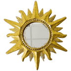 Vintage Gouden Zonnespiegel Hollywood Regency thumbnail 1