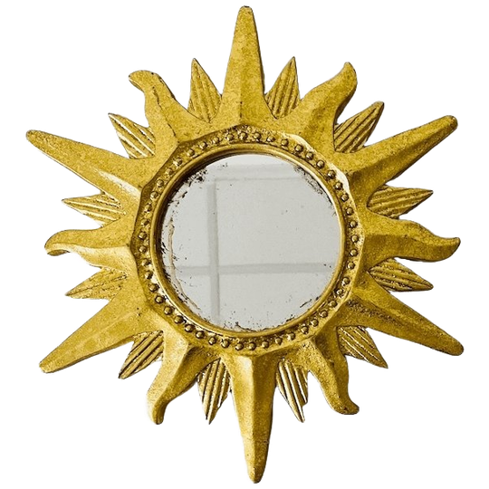 Vintage Gouden Zonnespiegel Hollywood Regency 1