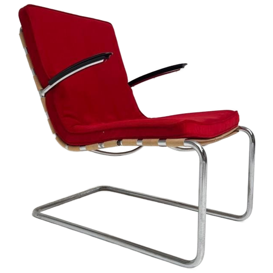 Unieke Vintage Gispen 411 Fauteuil, 1930's 1