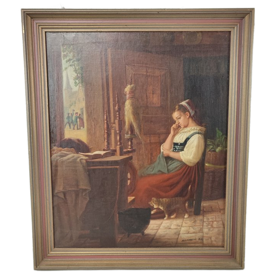 H. Lachnit - 19e Eeuws Schilderij 1