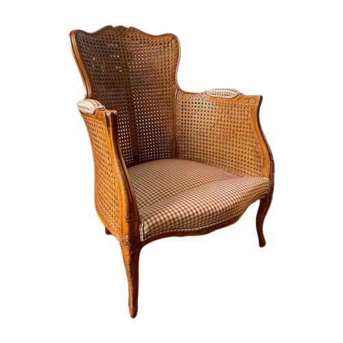 Vintage Franse Rotan Fauteuil, Jaren 60