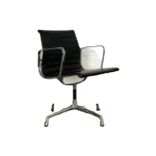 Vitra Ea 108 Zwarte Design Stoel, Ontworpen Door Charles & Ray Eames 1