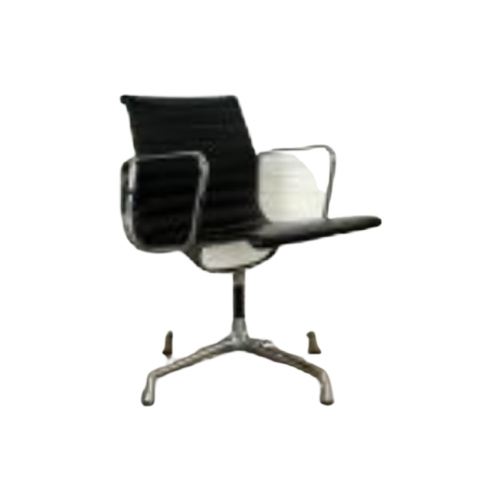 Vitra Ea 108 Zwarte Design Stoel, Ontworpen Door Charles & Ray Eames