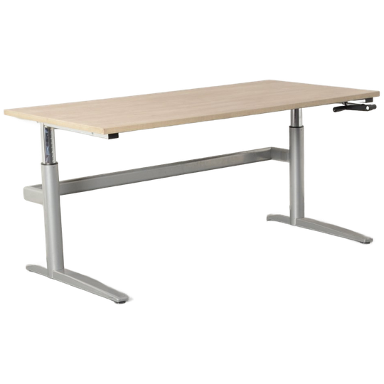 Solidesk Bureau , Bladkleur Naar Keuze , 160 X 80 Cm, Hoogte Instelbaar Onderstel 1