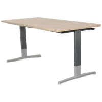 Aspa Bureau, Bladkleur Naar Keuze, 180 X 80Cm, Hoogte Instelbaar Onderstel
