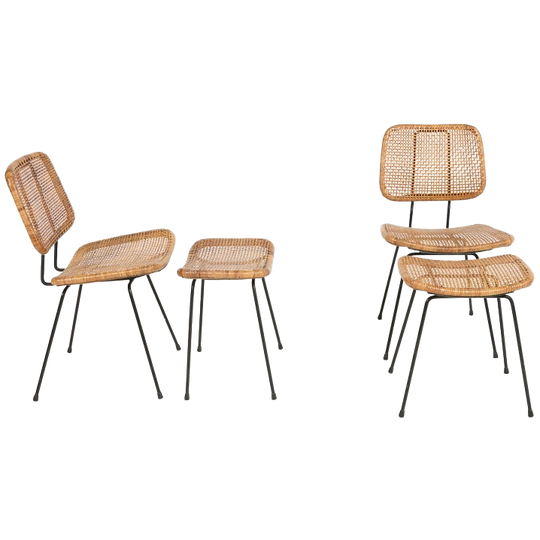 Italian Mid-century Modern Set Of Chairs From 1960’s 1