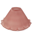 Vintage Glazen Lampenkap Ribbels Roze thumbnail 1