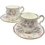 Elizabethan Set Dames & Heren Kop En Schotels Pastel thumbnail 1