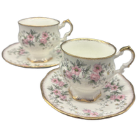 Elizabethan Set Dames & Heren Kop En Schotels Pastel