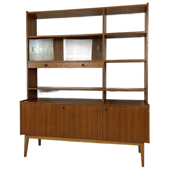 Scandinavisch Vintage Teak Fineren Boekenkast Elverum 1