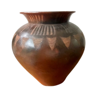 Vintage Indonesische Pot. Lombok Crafts Vaas / Pot. Groot Handgemaakt.