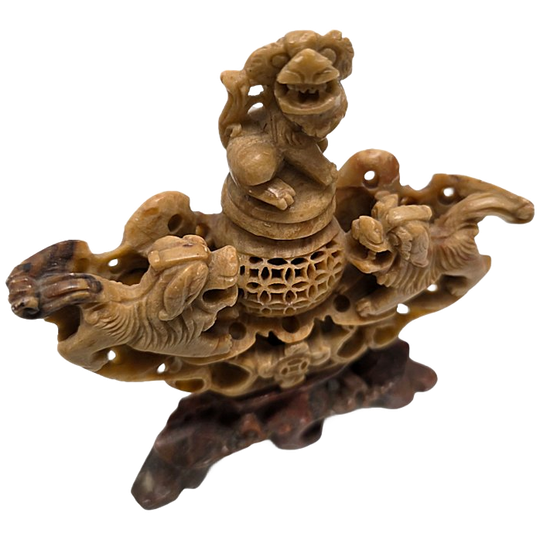 Vintage Chinees Spekstenen Wierookbrander, 2e Helft 20e Eeuw 1