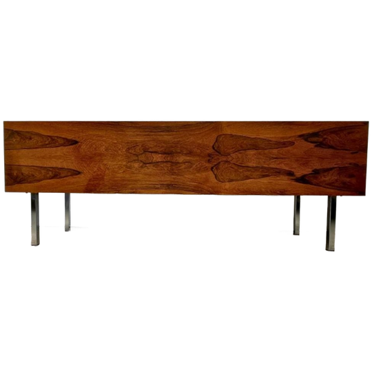 Midcentury Rechthoekige Xl Plantenbak Palissander - Chroom 1