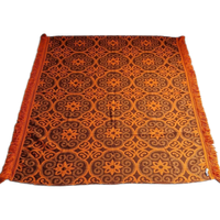 Aabe Vintage Sprei Oranje Deken Retro Deken Plaid Jaren 70