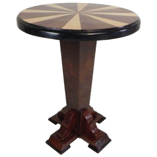 Art Deco Stijl Tafel Met Verschillende Soorten Ingelegd Hout 1