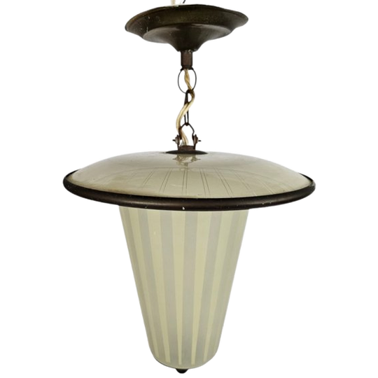 Hanglamp - Messing - Koper - Lantaarnlamp - Jaren 50 1
