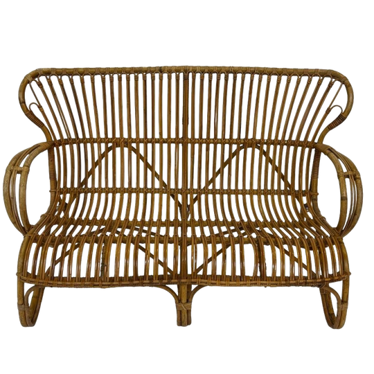 Vintage Rotan Bank Belse 8 Design Jaren 60 Rohe Noordwolde 1