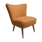 Cocktail Chair 1960S In Orange Wool thumbnail 1