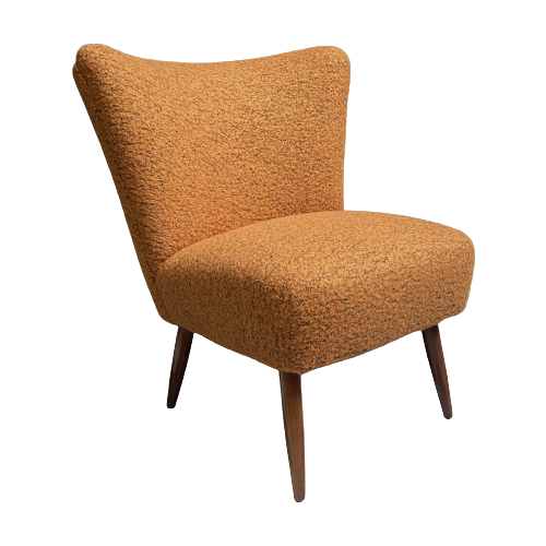 Cocktail Chair 1960S In Orange Wool