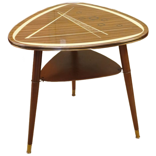 Vintage Formica Salontafel Koffietafel Tafel Messing 1