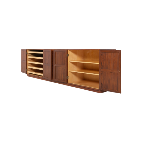 Rare Set Of 3 Teak Cabinets By Tove & Edvard Kindt-larsen For Thorald Madsens 1950’s 1