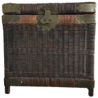 Rieten/Rotan Opbergmand Met Sluiting thumbnail 1