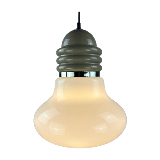 Large Italian Glass Droplet Pendant Light By Enrico Tronconi, 1960 1