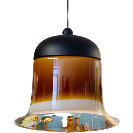 Vintage Peill Putzler Hanglamp Plafondlamp Glas 1