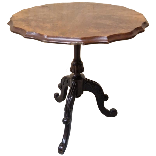 Vintage Wijntafel Klassieke Notenhouten Bijzettafel Loui 1