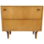 Blonde Wood Cabinet By Frantisek Mezulanik 1960s thumbnail 1