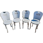 4 Metalen Stoelen Voor Zowel Binnen Als Buiten. thumbnail 1