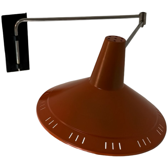 J. J. M Hoogervorst - Anvia - ‘elbow’ - Vintage Wall Mounted Lamp - Dutch Design - Restored 1