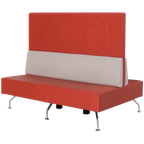 Ontvangstbank Orangebox, Rood-Wit, 160 X 139 Cm ( Hoge Rug 2 Treinbank Type ) thumbnail 1