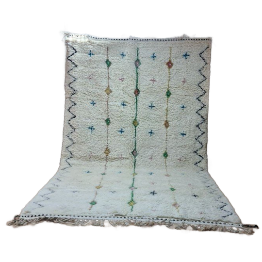 Authentiek Marokkaans Berber Beni Ourain Tapijt 300X200 Cm - 100% Wol, Handgemaakt 1