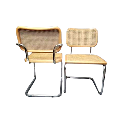 Paar Bauhaus Design Cantilever Chairs, Italy 1980S