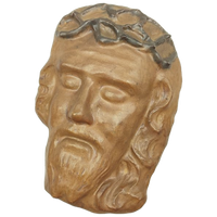 P. Biron - Terracotta Hoofd Jezus