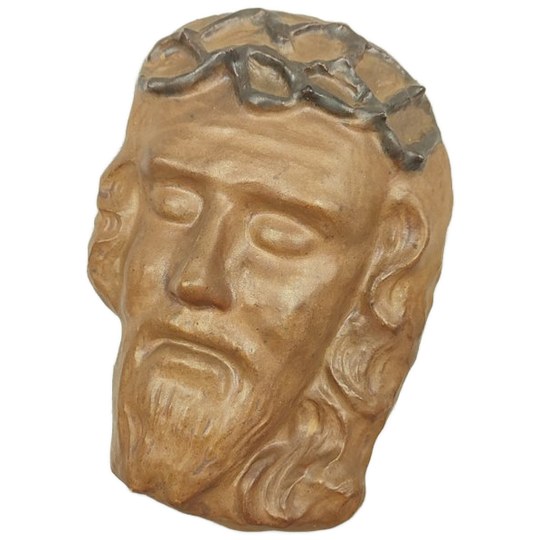 P. Biron - Terracotta Hoofd Jezus 1