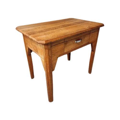 Oude Sidetable Bakkerstafel Met Lade Eikenhout 55X85 Cm