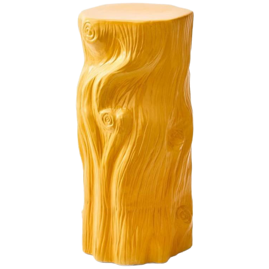Polspotten | Tree Trunk Bijzettafel Yellow 1