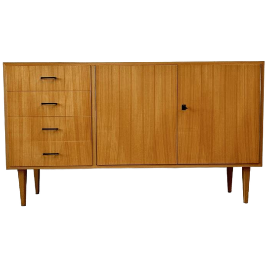 Vintage Midcentury Dressoir - Licht Hout - Lades + Deurtjes 1
